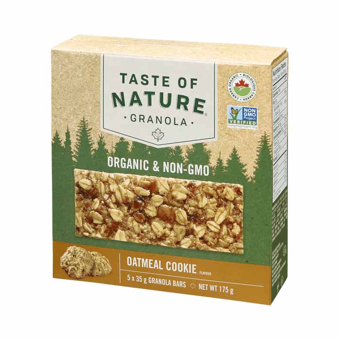 Taste Of Nature - Oatmeal Cookie Granola Bars 5x175g