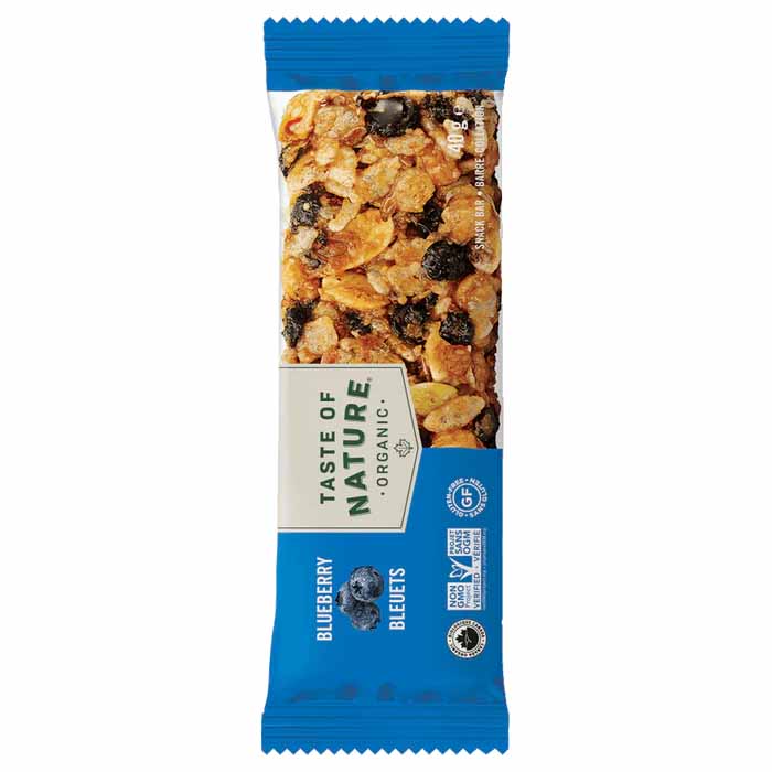 Taste Of Nature - Organic Blueberry Snack Bar, 40g 