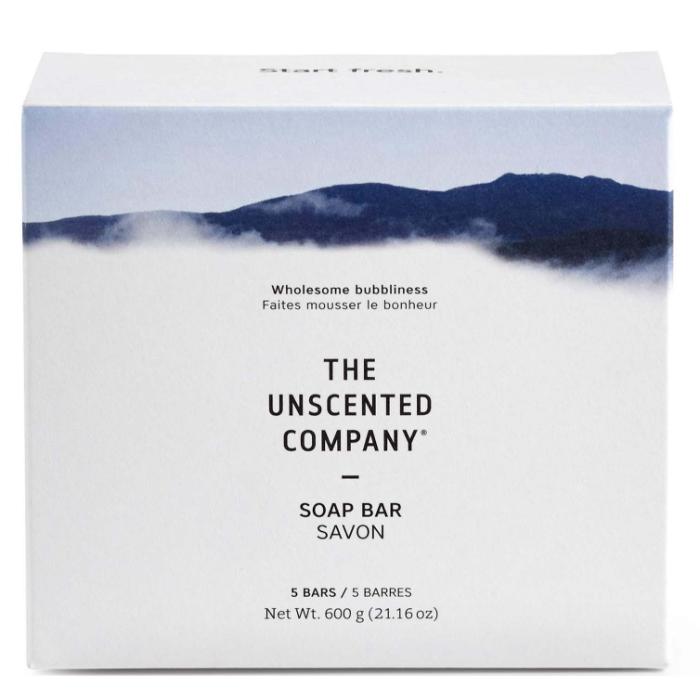 The Unscented Company - Soap Bar, Pure Vegetable Glycerin, 1 Bar Of 120G / Box, 120g
