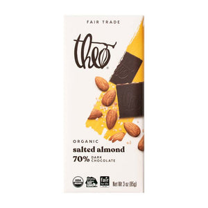 Theo - 70% Dark Chocolate Salted Almond, 85g