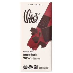 Theo Chocolate - Organic Dark Chocolate 70%, 85g
