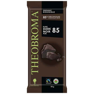 Theobroma Chocolat - 85 % Dark Chocolate 85 Pure Dark Organic, 80g