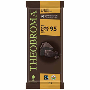 Theobroma Chocolat - 95 % Dark Chocolate 95 Pure Dark Organic, 80g
