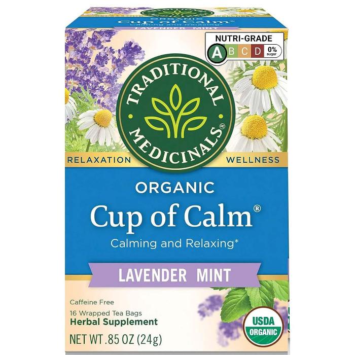 Traditional Medicinals - Organic Cup Of Calm Herbal Tea, 16 Bags