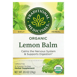 Traditional Medicinals - Organic Lemon Balm Herbal Tea, 20 Bags