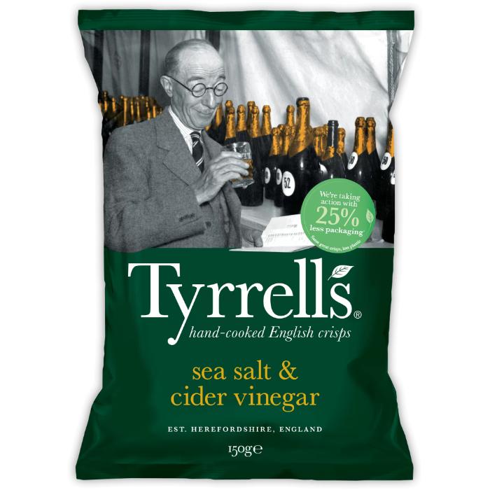 Tyrells - Tyrrells Chips Sea Salt & Cider Vinegar, 150g