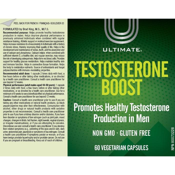 Ultimate Performance - Testosterone Boost, 60 Units - back