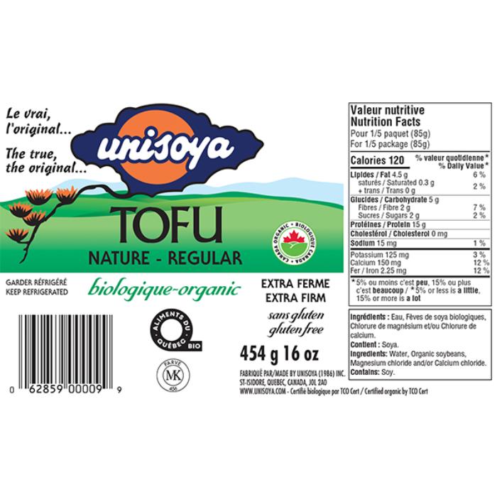 Unisoya - Tofu Organic Regular, 454g