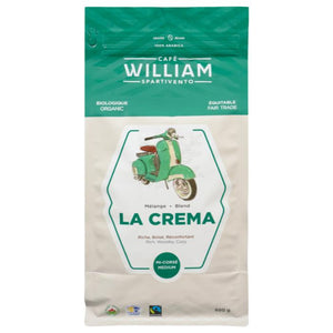 William Spartivento - Cafe Beans Blend La Crema Medium Organic, 650g