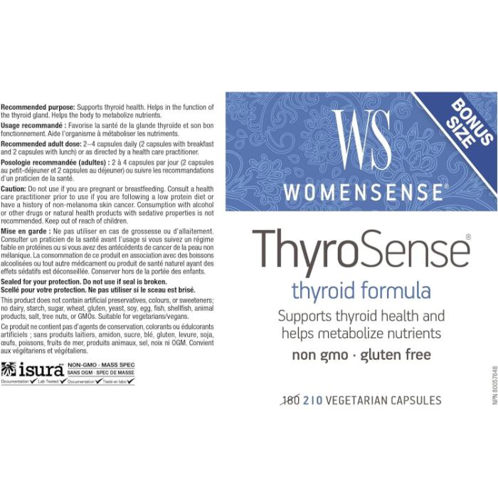 Womensense - Thyrosense, 210 Capsules - back