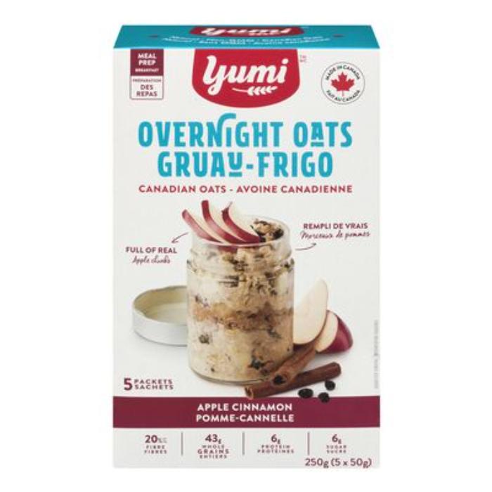 Yumi Organic - Overnight Oats Apple Cinnamon, 5x50g