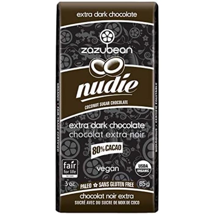Zazubean - Nudie Chocolate Extra Dark, 85g
