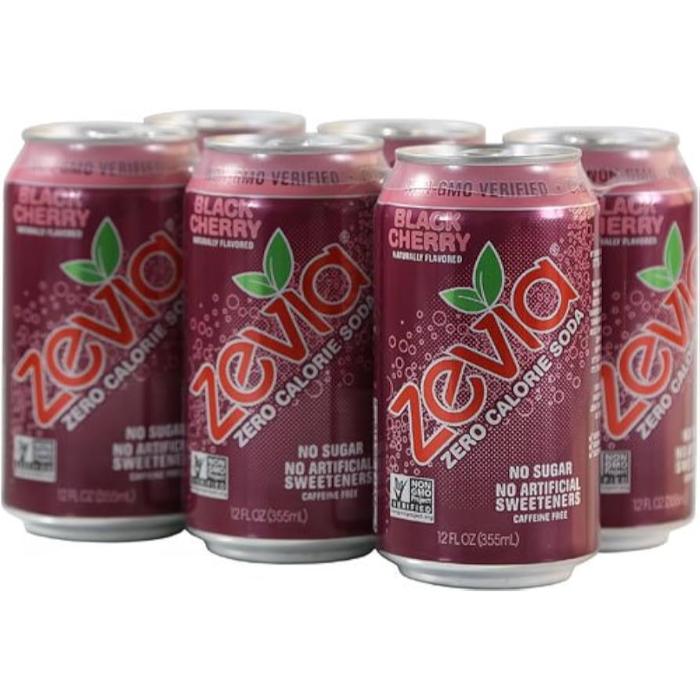Zevia - Zero Calorie Soda Black Cherry, 6x355ml
