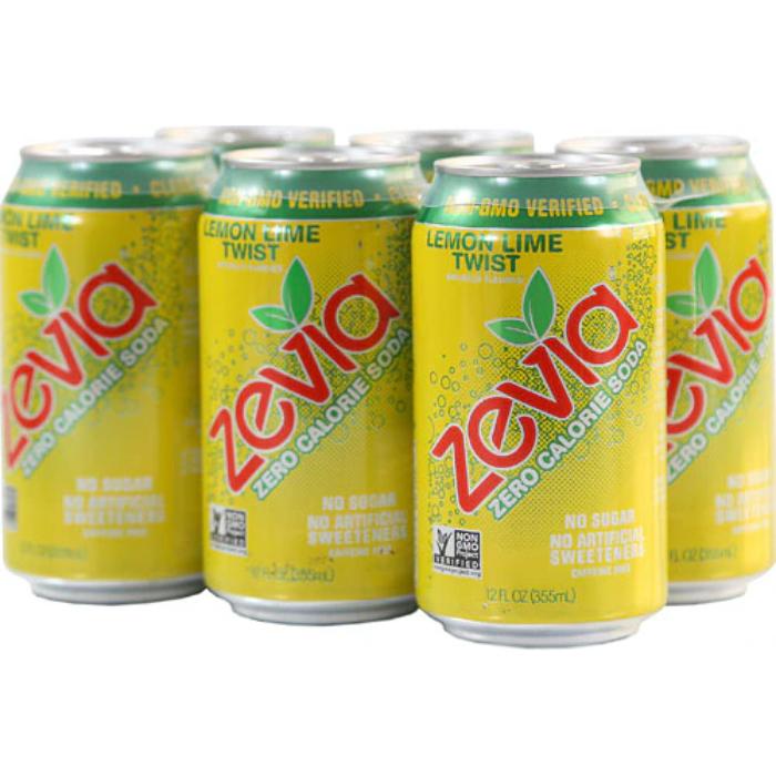Zevia - Zero Calorie Soda Lemon Lime Twist, 6x355ml