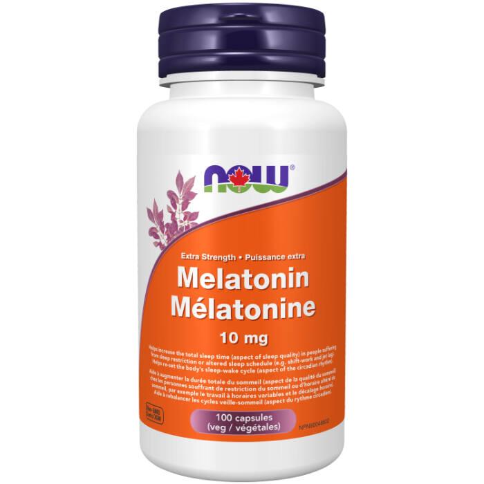 NOW - Melatonin Extra Strength 10mg 100vcap, 100 Capsules