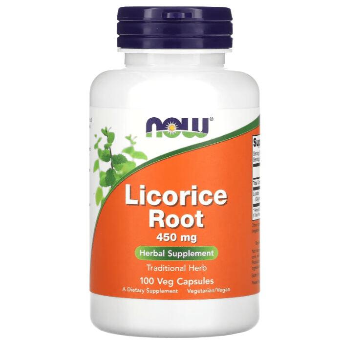 NOW - Licorice Root 450mg 100vcap, 100 Capsules