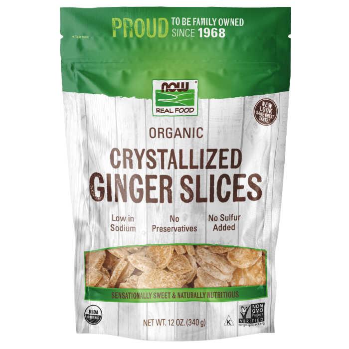 NOW FOODS - Organic Ginger Crystallized 340g, 340g