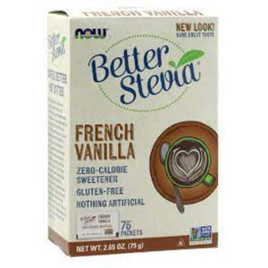 NOW - Stevia Extract Packets (Fr. Vanilla), 1g*75