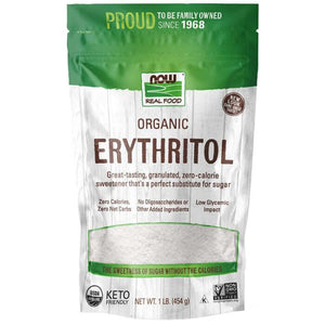 NOW - Organic Erythritol, 454g