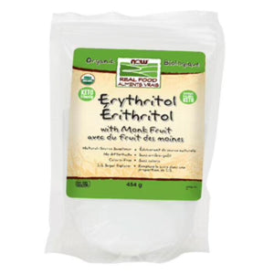 NOW - Organic Erythritol and Monk Fruit, 454g