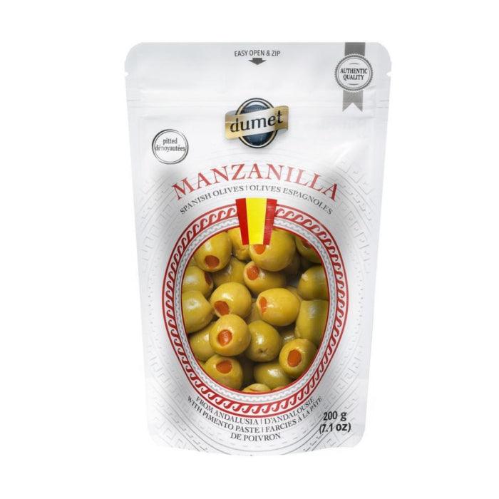 Dumet AG- Manzanilla Green Spanish Olives with Pimento Paste 200g