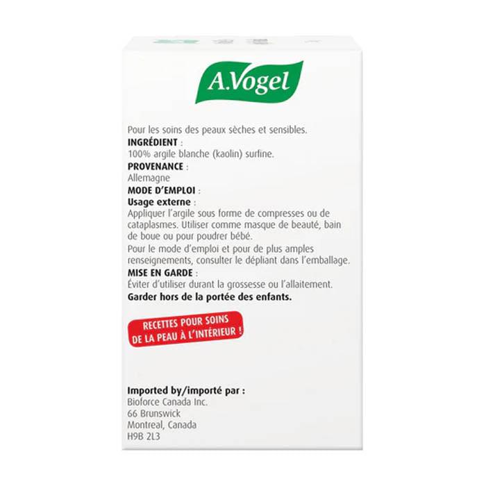 A.Vogel - White Clay for Dry and Sensitive Skin ,225g - back
