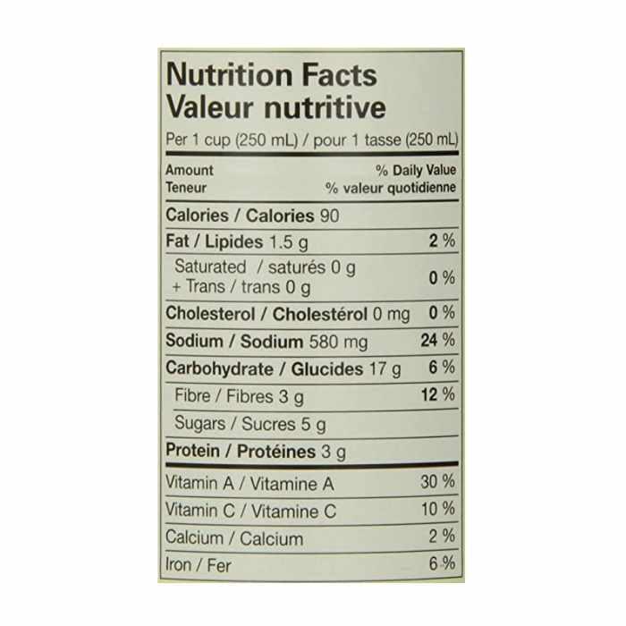 Amy's - Organic Minestrone Soup, 398ml - Nutrition Facts