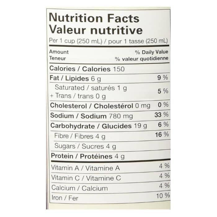 Amy's - Organic Quinoa, Kale & Red Lentil Soup, 398ml - nutrition facts