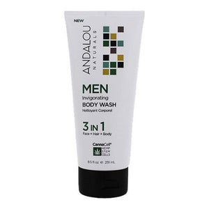 Andalou Naturals – MEN Invigorating Body Wash, 8.5 Oz