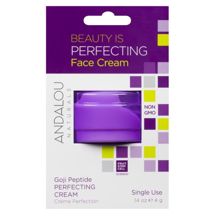 Andalou Naturals - Age Defying Goji Peptide Perfecting Cream, 4g Pod