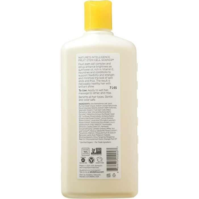 Andalou Naturals - Sunflower & Citrus Brilliant Shine Shampoo back