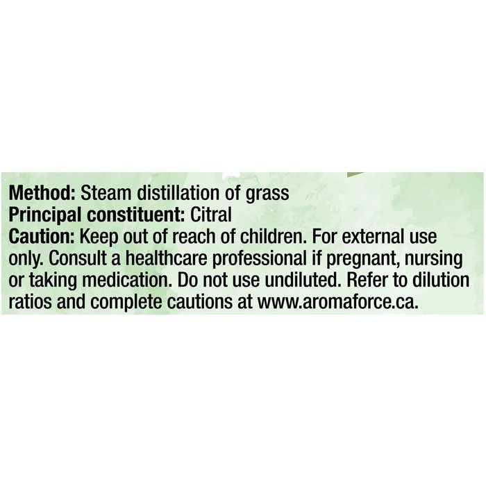 Aromaforce - Lemongrass Essential Oil, 15ml - back
