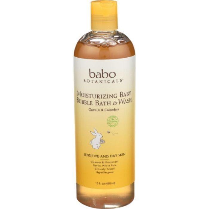 Babo Botanicals - Moisturizing Baby Bubble Bath & Wash - Oatmilk, 15oz- Baby & Kids 1