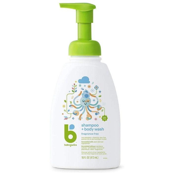 Babyganics - Fragrance Free Shampoo & Body Wash, 473ml - front