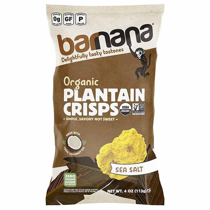 Barnana  - Organic Plantain Crisps - Sea Salt, 113g