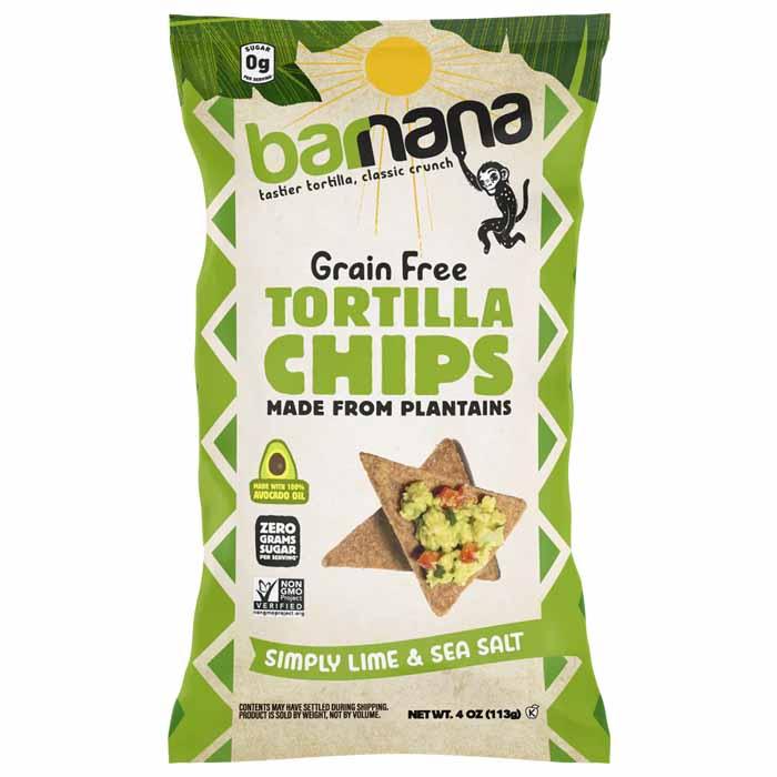 Barnana  - Plantain Tortilla Chips - Lime, 113g