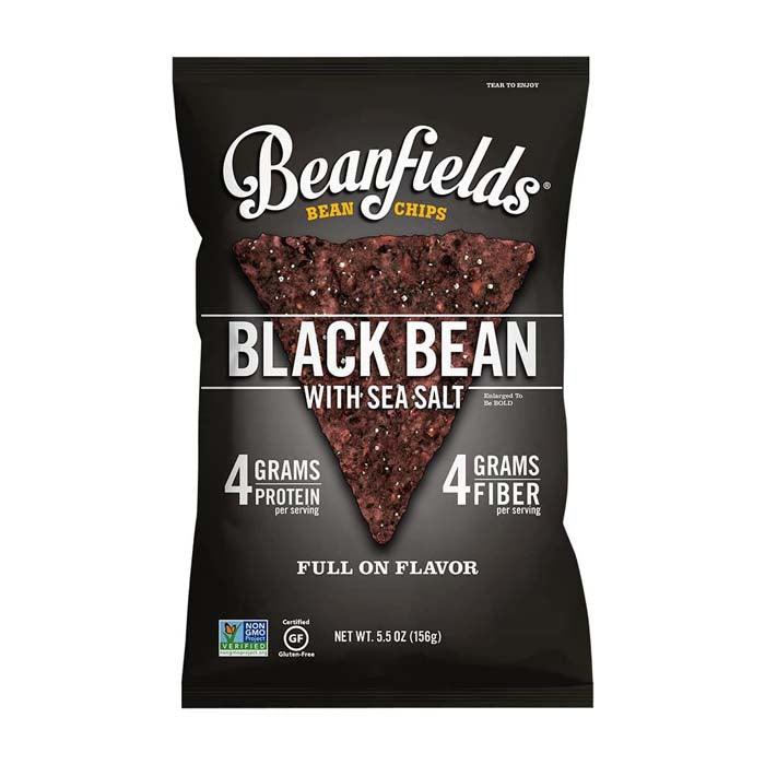 Beanfields - Bean & RIce Chips - Black Bean with Sea Salt, 156g 