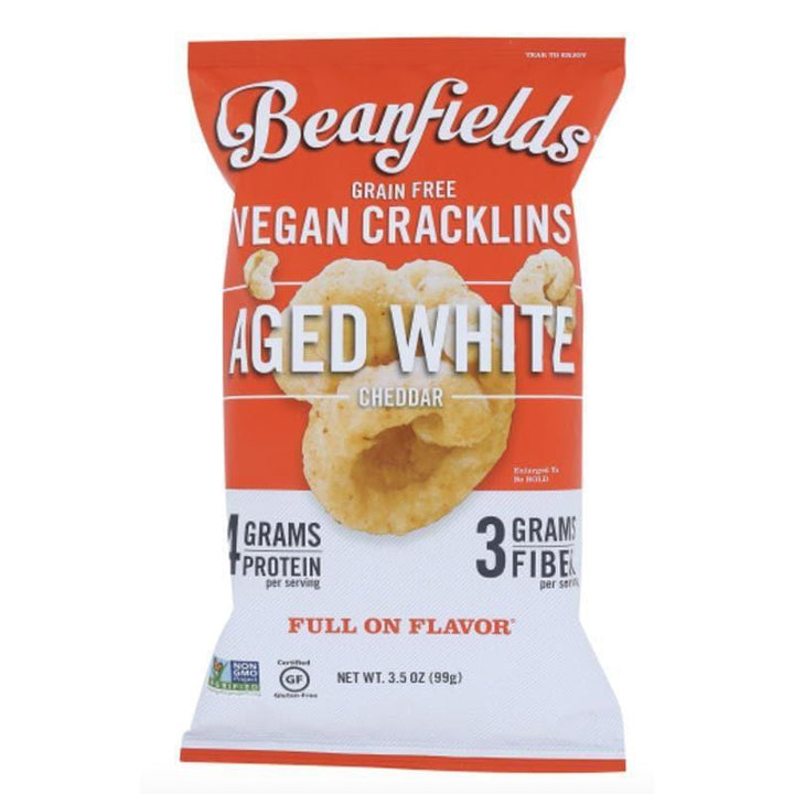 Beanfields - White Aged Cheddar Vegan Cracklins, 3.5 Oz- Pantry 1