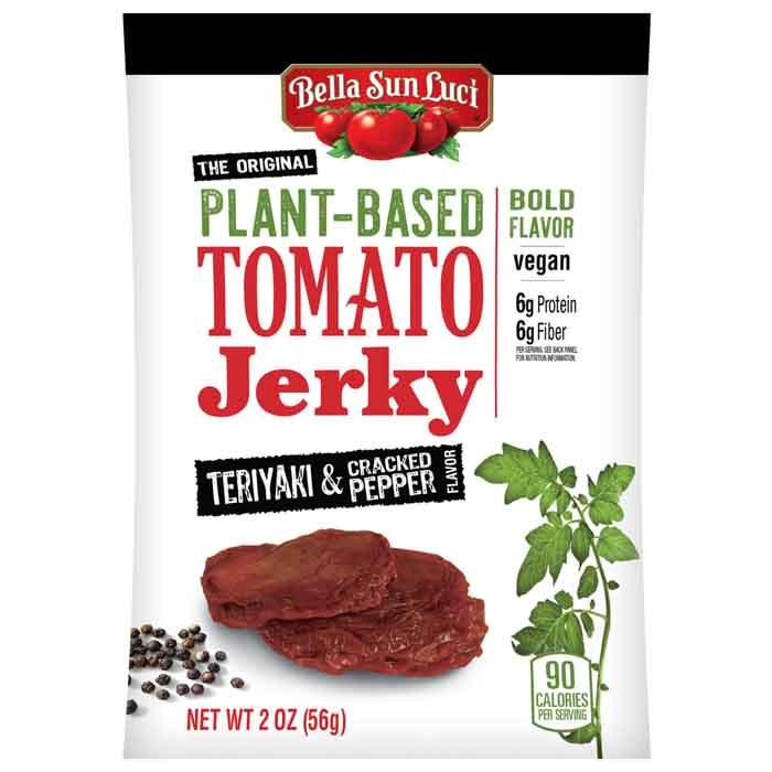 Bella Sun Luci - Plant-Based Tomato Jerky Teriyaki & Cracked Pepper, 56g