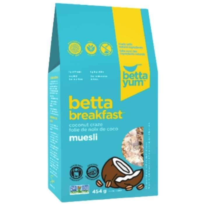 BettaYum - Whole Grain Muesli, 454g - Coconut Craze - Front