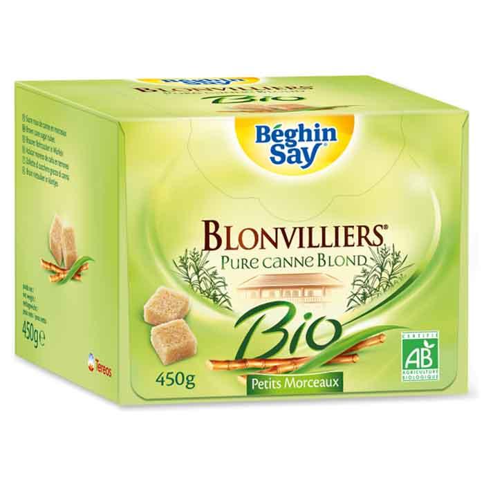 Bghin Say Blonvilliers Brown Cane Sugar Cubes Small Lumps Organic, 450g