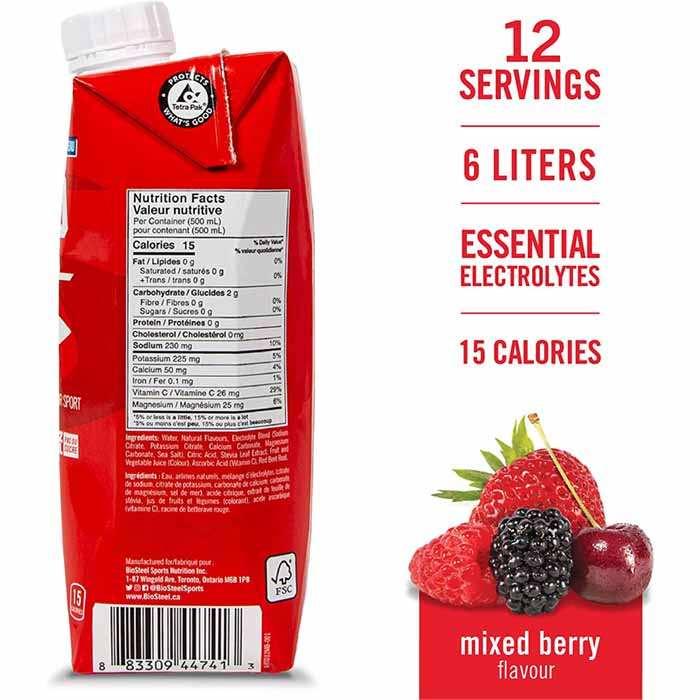 BioSteel - Sports Drink Mixed Berry, 500ml - back