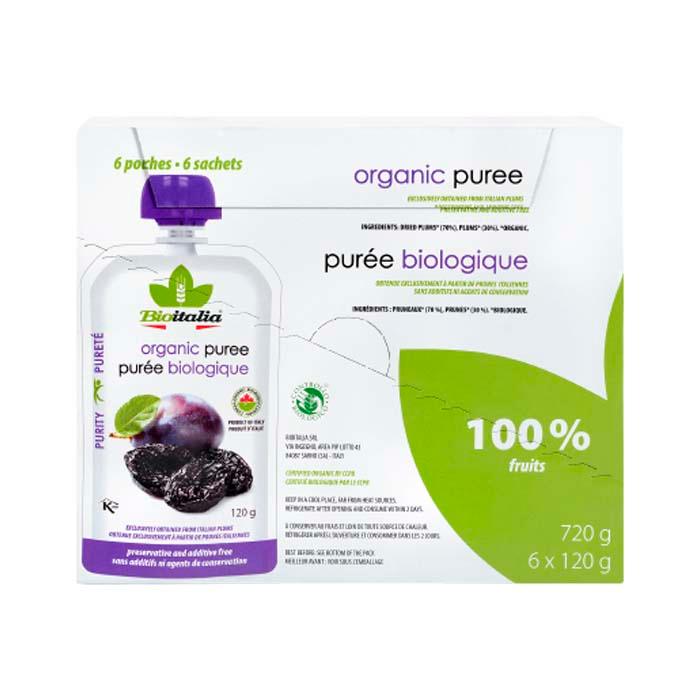 Bioitalia - Organic Puree - Plum and Prune, 6x120g 