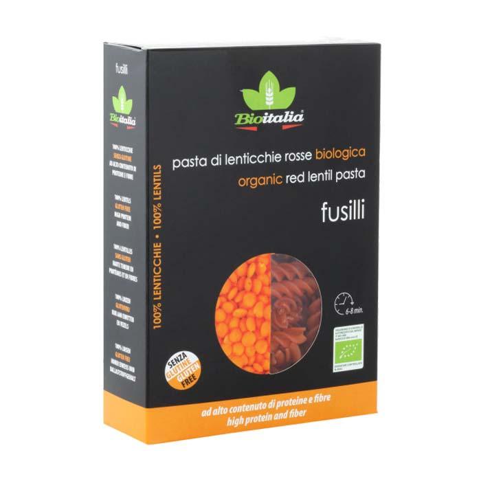 Bioitalia - Organic Red Lentil Pasta Fusilli , 250g