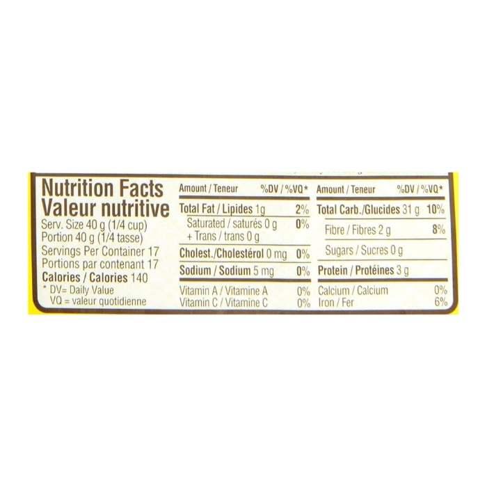 Bob's Red Mill - Brown Rice Flour, 680g - Nutrition facts
