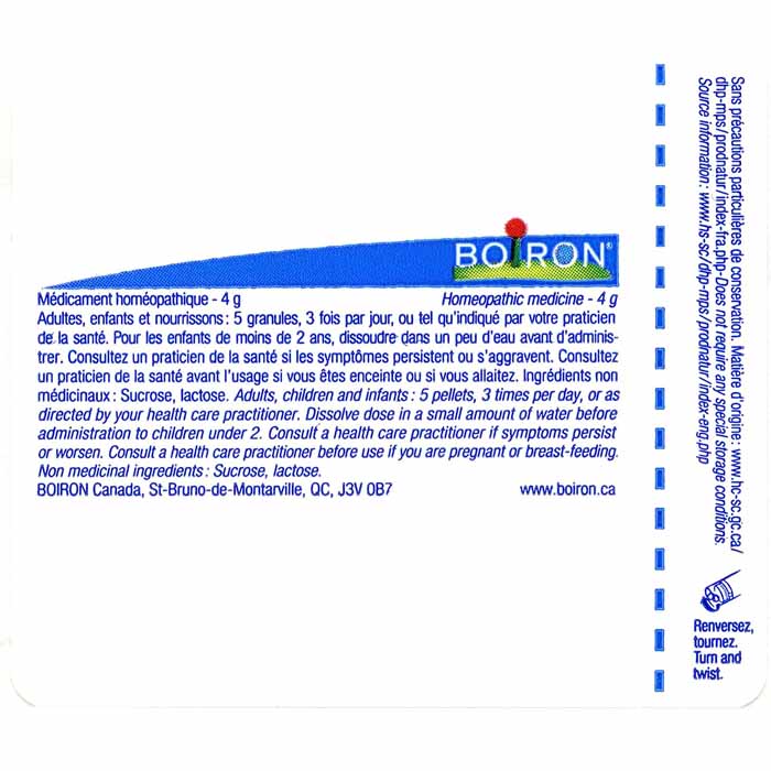 Boiron - Arsenicum Album, 4g, - 7 Ch - back