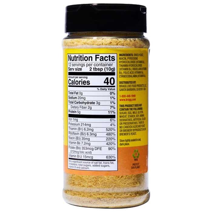 Bragg – Nutritional Yeast Salt Free Seasoning, 4.5 oz -back