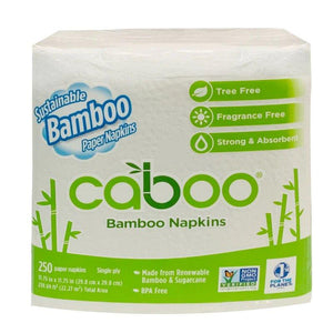 Caboo Paper - Caboo Bamboo Napkins Single Ply 250 Napkins, Napkins