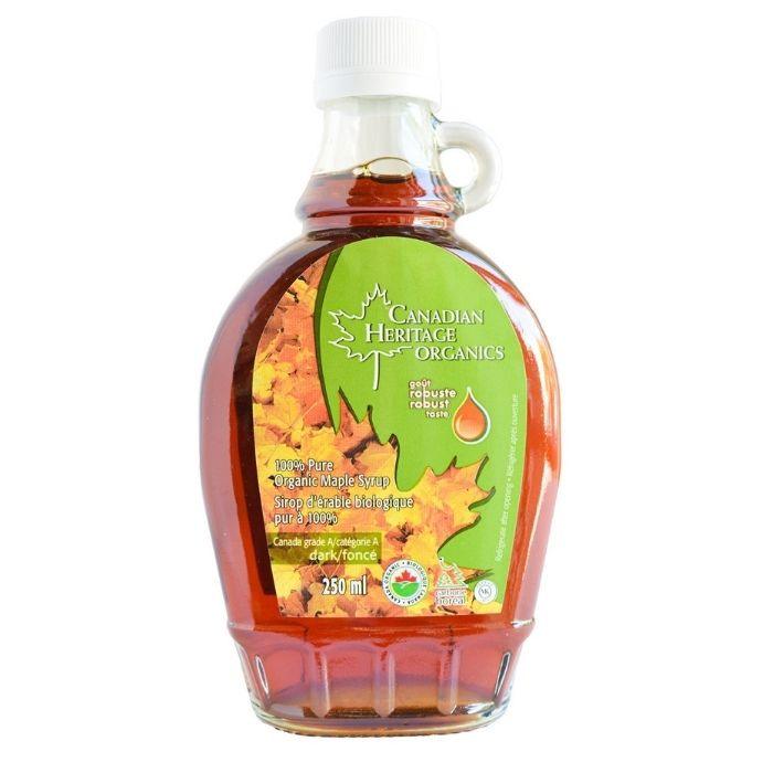 Canadian Heritage Organics - Dark Maple Syrup, Grade A, Robust, 250ml - front