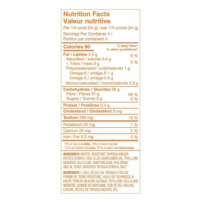 Carbonaut - Gluten-Free Pizza Crusts - Not So Thin (216g) - Back